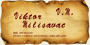 Viktor Milisavac vizit kartica